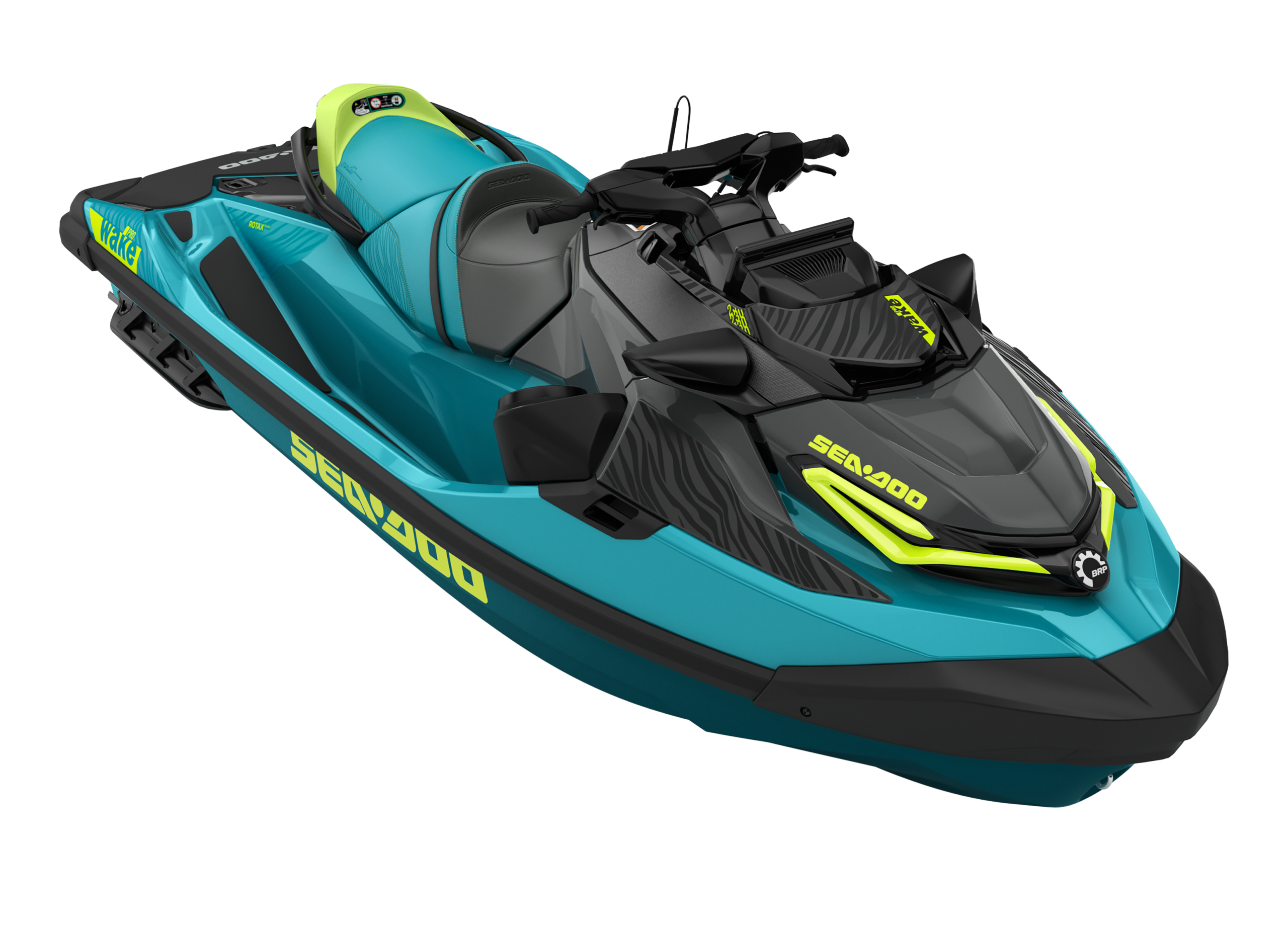 SEA-DOO Wake PRO 230 Teal Blue and Manta Green 1 SEA MY27 PWC WAKE PRO integrated 2x50W M 230 TEAL METALLIC MANTA GREEN 00013VD00 STUDIO 3300x2396 NO SHADOW 34F NA scaled